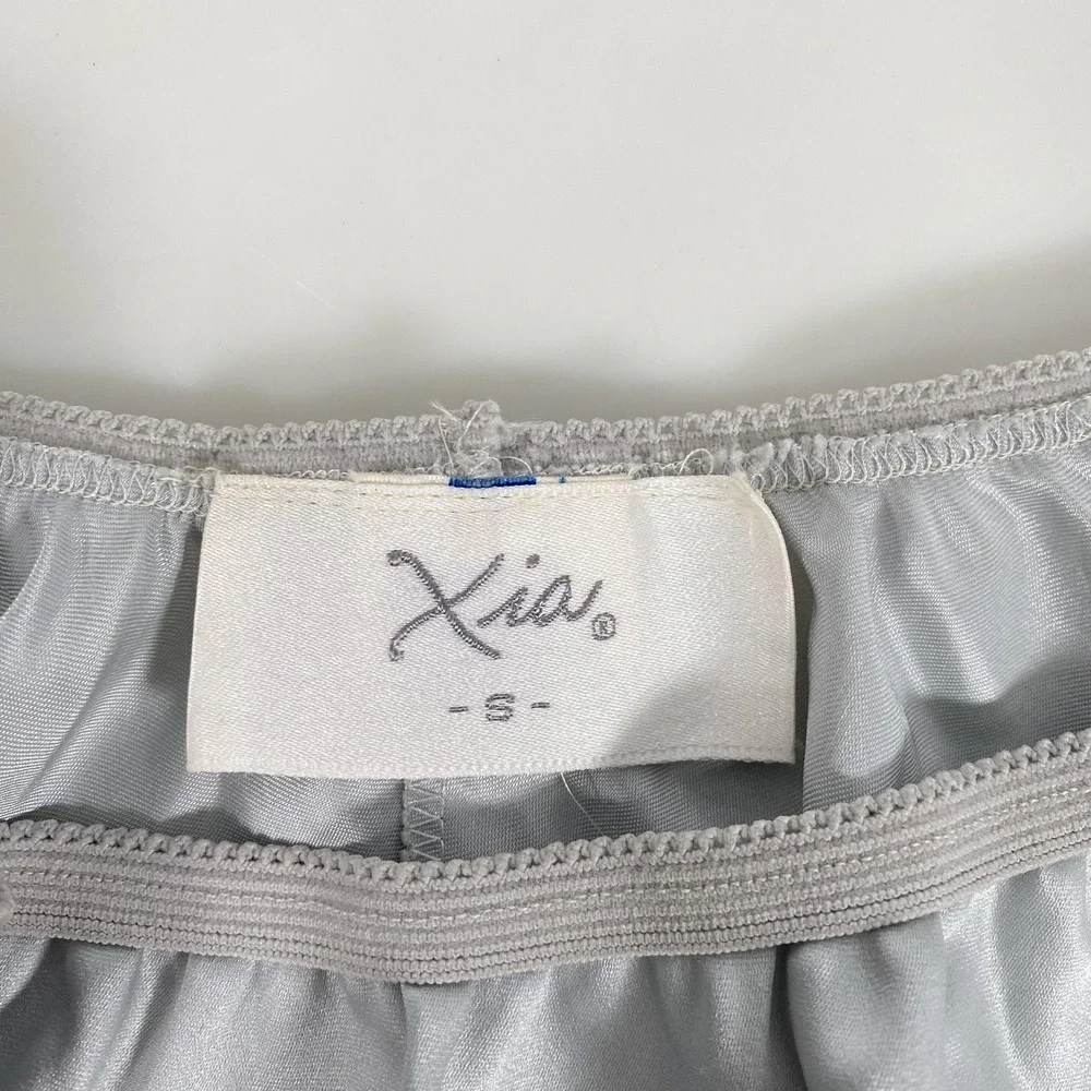 Xia Slip Skirt Womens Small Lace Trim Floral Satin Lingerie Made USA Vintage - Picture 6 of 12